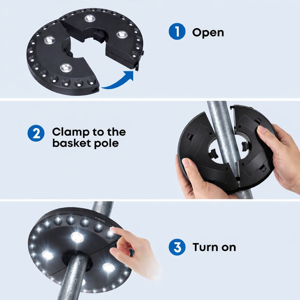 LED Disc Golf Basket Light for Glow Disc or Practice at Night